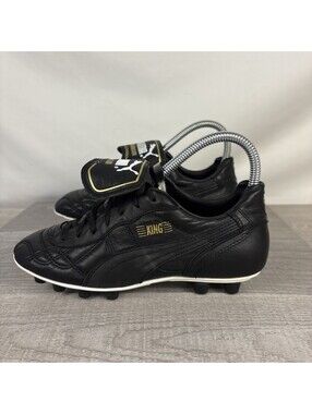 Puma King Classic Black Leather Soccer Cleats US 4.5 EU 36